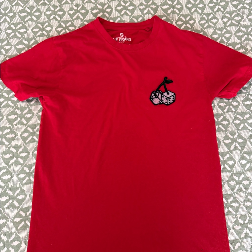 The Hundreds Red Tee with Dice Graphic